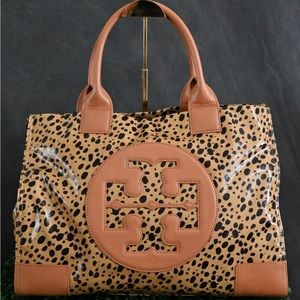Tory Burch Ella Animal Print Coated Canvas Tote GM